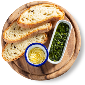 Anchovies with green sauce
