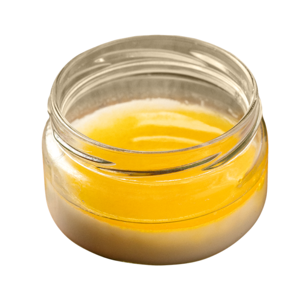 Panna cotta with passion fruit coulis (Vegan dish)