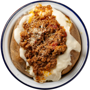 Ragout béchamel and parmesan cheese