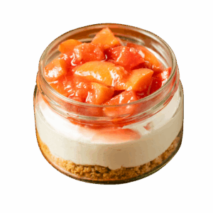 Cheesecake con composta di frutta fresca