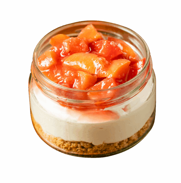 Cheesecake con composta di frutta fresca