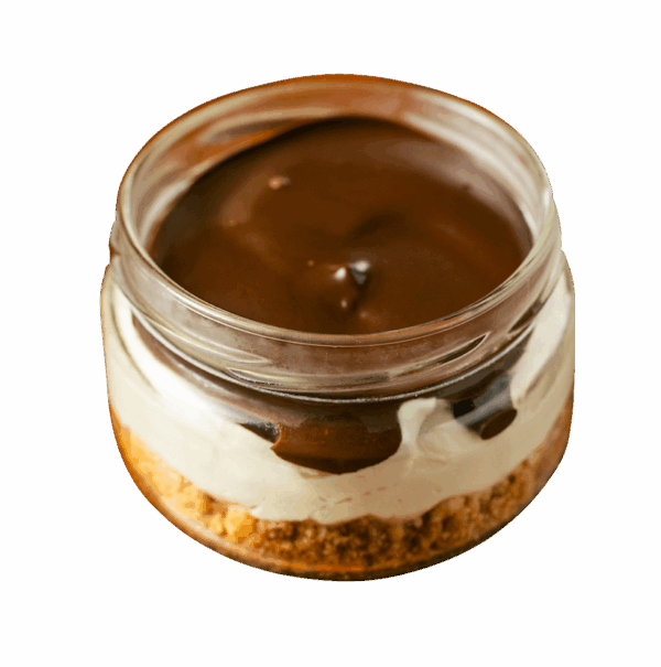 Cheesecake con crema al gianduja
