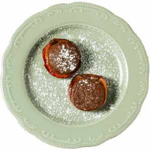 Pesche ripiene al cioccolato e amaretti