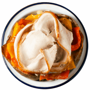 Porchetta di Ariccia, peperoni e scamorza