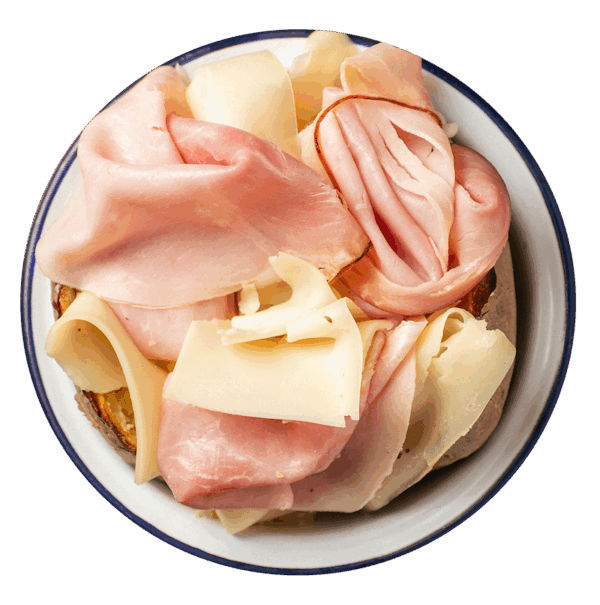 Prosciutto crudo alla brace e fontina