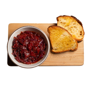 Friggione Bolognese con pane biscottato